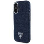 Guess Denim Triangle Logo MagSafe Blue Kryt iPhone 16