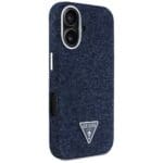 Guess Denim Triangle Logo MagSafe Blue Kryt iPhone 16