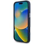 Guess Denim Triangle Logo MagSafe Blue Kryt iPhone 16 Pro Max