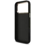 Guess Fixed Glitter Big 4G Metal Frame Black Kryt iPhone 17 Pro Max