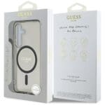 Guess Glitter Circle Classic Logo MagSafe Black Kryt Samsung Galaxy S25