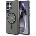 Guess Glitter Circle Classic Logo MagSafe Black Kryt Samsung Galaxy S25 Ultra
