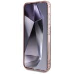 Guess Glitter Circle Classic Logo MagSafe Pink Kryt Samsung Galaxy S25