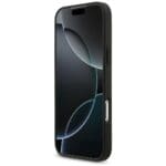 Guess Grained Big 4G & Classic Logo Black Kryt iPhone 17 Pro Max