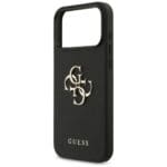 Guess Grained Big 4G & Classic Logo Black Kryt iPhone 17 Pro Max