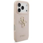 Guess Grained Big 4G & Classic Logo Pink Kryt iPhone 17 Pro