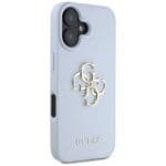 Guess Grained Big 4G Logo Small Classic Logo Blue Kryt iPhone 16