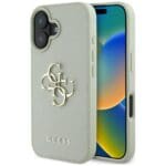 Guess Grained Big 4G Logo Small Classic Logo Green Kryt iPhone 16