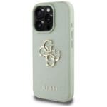 Guess Grained Big 4G Logo Small Classic Logo Green Kryt iPhone 16 Pro Max