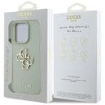 Guess Grained Big 4G Logo Small Classic Logo Green Kryt iPhone 16 Pro Max