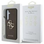 Guess Grained Big 4G Logo Small Classic Logo to Plus Brown Kryt Samsung Galaxy S25