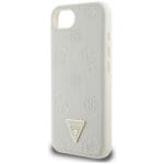 Guess Grained Hot Stamp Peony Triangle Logo MagSafe Beige Kryt iPhone 16e