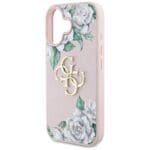 Guess Grained Roses Big 4G logo Pink Kryt iPhone 16