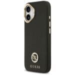 Guess Grained Strass Logo MagSafe Black Kryt iPhone 17