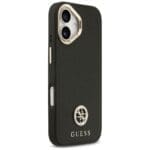 Guess Grained Strass Logo MagSafe Black Kryt iPhone 17