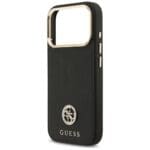 Guess Grained Strass Logo MagSafe Black Kryt iPhone 17 Pro