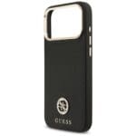 Guess Grained Strass Logo MagSafe Black Kryt iPhone 17 Pro Max