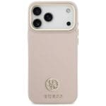 Guess Grained Strass Logo MagSafe Pink Kryt iPhone 17 Pro Max