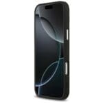 Guess Grained Triangle Logo MagSafe Black Kryt iPhone 17 Pro Max