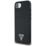 Guess Grained Triangle MagSafe Black Kryt iPhone 16e