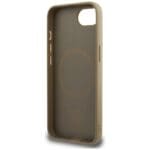 Guess Grained Triangle MagSafe Brown Kryt iPhone 16e