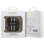 Guess GUA2P4RPSK Cover Black 4G Printed Stripes Charm Kryt AirPods Pro/Pro 2