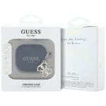 Guess GUA4LECG4K Cover Black Silicone 4G Charm Kryt AirPods 4