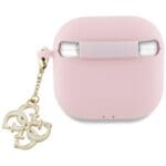 Guess GUA4LECG4P Cover Pink Silicone 4G Charm Kryt AirPods 4