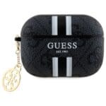 Guess GUAP2P4RPSK (2022/2023) Cover Black 4G Printed Stripes Charm Kryt AirPods Pro 2