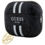 Guess GUAP2P4RPSK (2022/2023) Cover Black 4G Printed Stripes Charm Kryt AirPods Pro 2