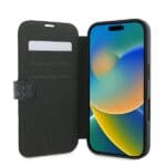 Guess GUBKP16S4GMGGR Black Book 4G Metal Logo Kryt iPhone 16