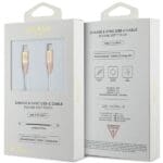 Guess GUCCLALRGDD Cable USB-C USB-C1.5m Fast Charging Light Gold Ebossed Logo