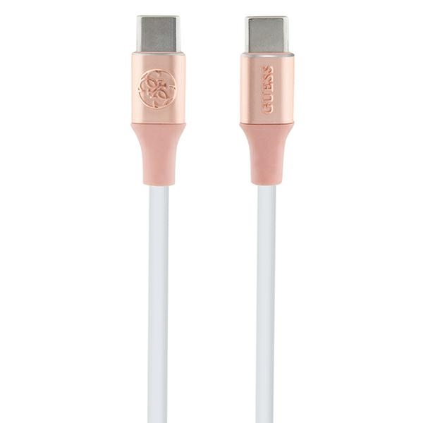 Guess GUCCLALRGDP Cable USB-C USB-C1.5m Fast Charging Pink Ebossed Logo