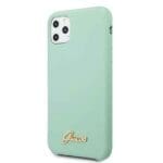 Guess GUHCN58LSLMGG Green Hardcase Silicone Vintage Gold Logo Kryt iPhone 11 Pro