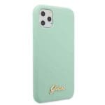 Guess GUHCN58LSLMGG Green Hardcase Silicone Vintage Gold Logo Kryt iPhone 11 Pro