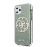 Guess GUHCN58PCUGLKA Khaki Hardcase 4G Circle Glitter Kryt iPhone 11 Pro