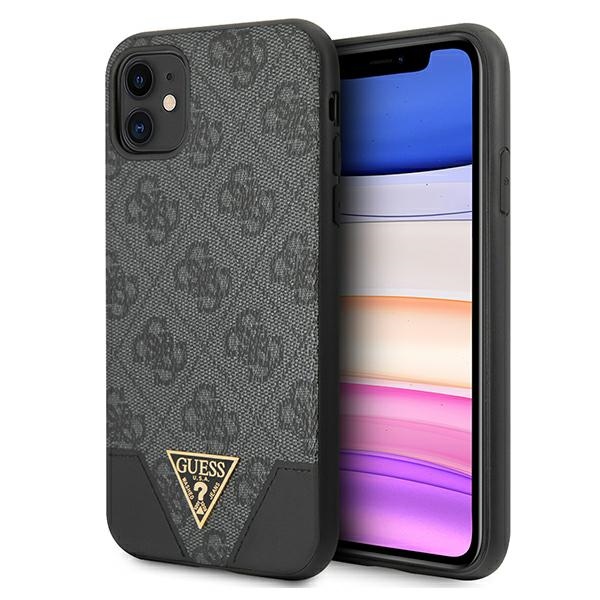 Guess GUHCN61PU4GHBK Grey Hardcase 4G Triangle Collection Kryt iPhone 11/XR