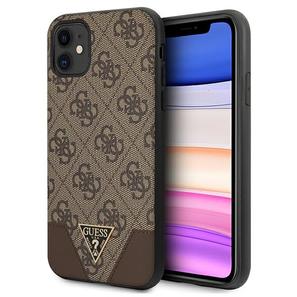 Guess GUHCN61PU4GHBR Brown Hardcase 4G Triangle Collection Kryt iPhone 11/XR