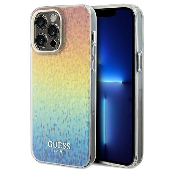 Guess GUHCP13LHDECMI Hardcase IML Faceted Mirror Disco Iridescent Kryt iPhone 13/13 Pro