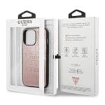 Guess GUHCP13LPCRBPI Pink Croco Strap Collection Kryt iPhone 13/13 Pro