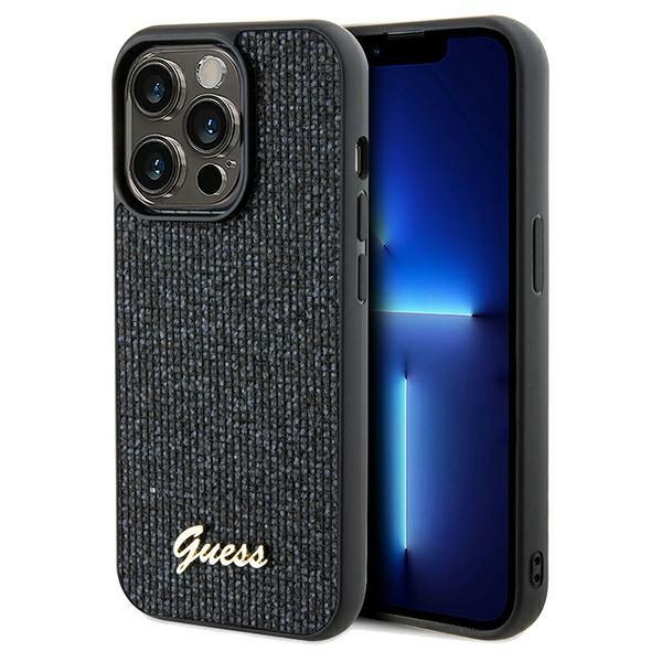 Guess GUHCP13LPMSDGSK Black Hardcase Disco Metal Script Kryt iPhone 13/13 Pro