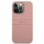 Guess GUHCP13LPSASBPI Pink Hardcase Saffiano Stripe Kryt iPhone 13/13 Pro