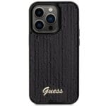 Guess GUHCP13LPSFDGSK Black Hardcase Sequin Script Metal Kryt iPhone 13/13 Pro