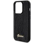 Guess GUHCP13LPSFDGSK Black Hardcase Sequin Script Metal Kryt iPhone 13/13 Pro