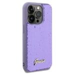 Guess GUHCP13LPSFDGSU Purple Hardcase Sequin Script Metal Kryt iPhone 13/13 Pro