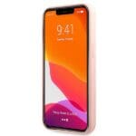 Guess GUHCP13XLS4GWPI Pink Hardcase Silicone 4G Logo Kryt iPhone 13 Pro Max