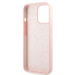 Guess GUHCP13XLS4GWPI Pink Hardcase Silicone 4G Logo Kryt iPhone 13 Pro Max