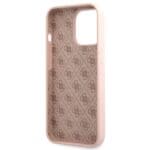 Guess GUHCP13XLSLMGLP Light Pink Hardcase Silicone Script Gold Log Kryt iPhone 13 Pro Max