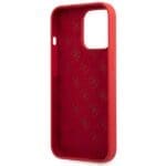 Guess GUHCP13XLSLMGRE Burgundy Hardcase Silicone Vintage Gold Logo Kryt iPhone 13 Pro Max