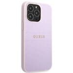 Guess GUHCP13XPSASBPU Purple Hardcase Saffiano Stripe Kryt iPhone 13 Pro Max